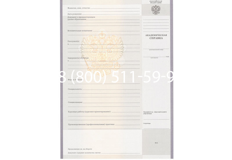 Купить Академическая справка образца 2010-2011 год для колледжа в Новочебоксарске Купить Академическая справка образца 2010-2011 год для колледжа в Новочебоксарске